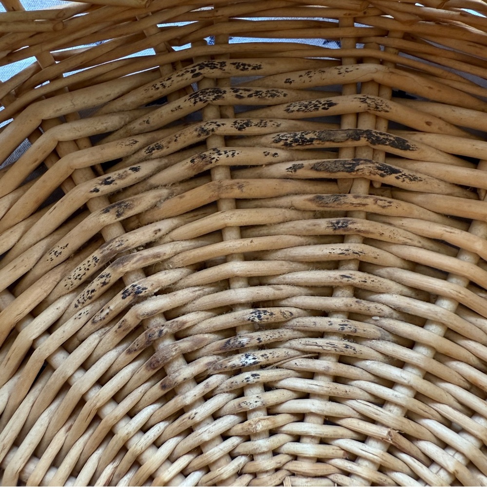 Vintage Round Wicker Fruit / Storage Woven Basket 11.5” Good Used Condition - Picture 16 of 17